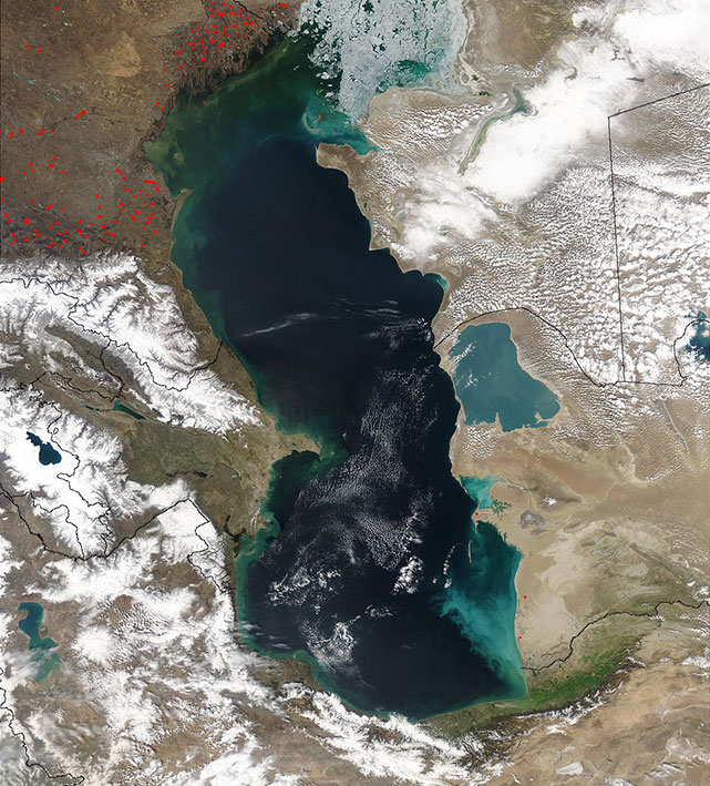 کاهش هشت سانتی متری آب دریای مازندران
